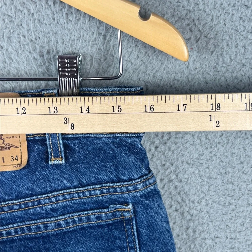 Vintage Levis 517 Orange Tab Jeans 32x34 Blue Bootcut Denim Made in USA Mens